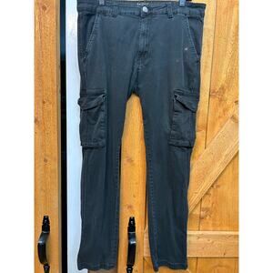 Stitches & Rivets Men's Cargo Pants 36x32 Black Jeans
